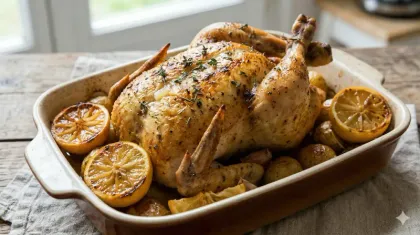 Poulet rôti citron